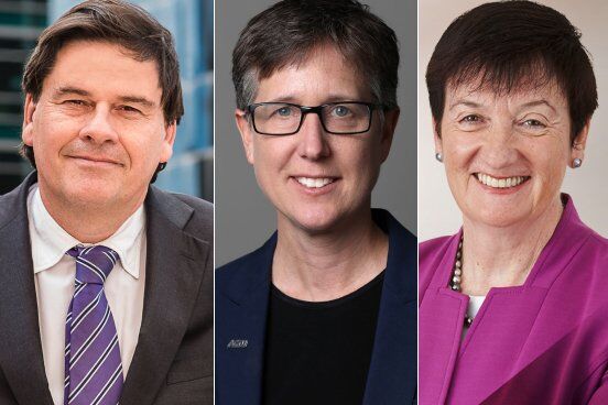 Three high-profile leaders: Innes Willox, Sally McManus and Jennifer Westacott. 
